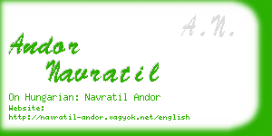 andor navratil business card
